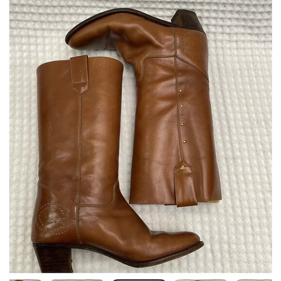 Vintage Gucci Riding Boots in Brown Leather - Size 6 - Picture 5 of 11